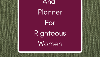 Prayer Journal And Planner For Righteous Women - PDF Book - Vivid Magenta, Olive Green, Bright Violet Modern Abstract Back Cover