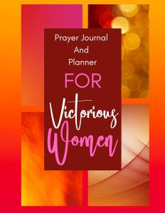 Prayer Journal And Planner For Victorious Women - PDF Book - Luscious Red Tangerine Orange Scarlet Mustard Cover