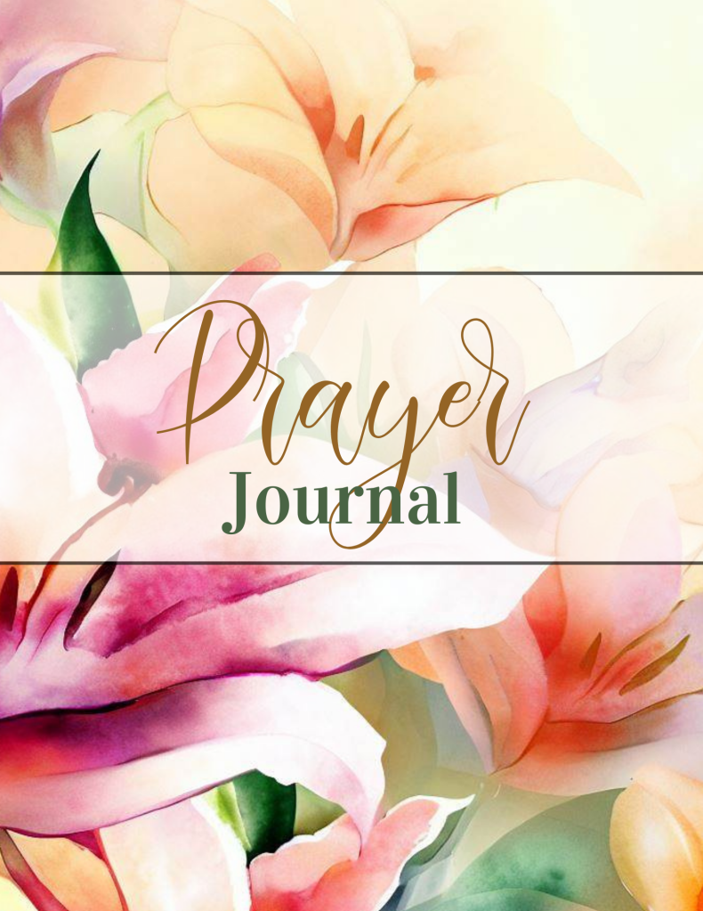 Prayer Journal PDF Book - Lilies Watercolor Floral Design