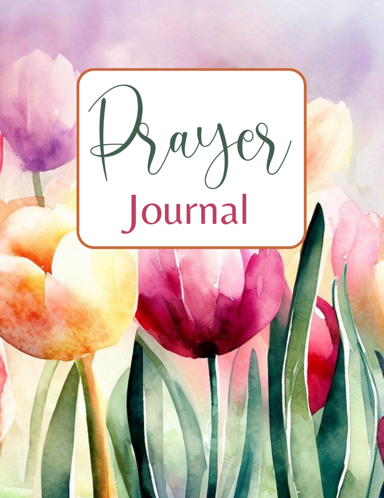 Prayer Journal PDF Book - Tulip Floral Watercolor