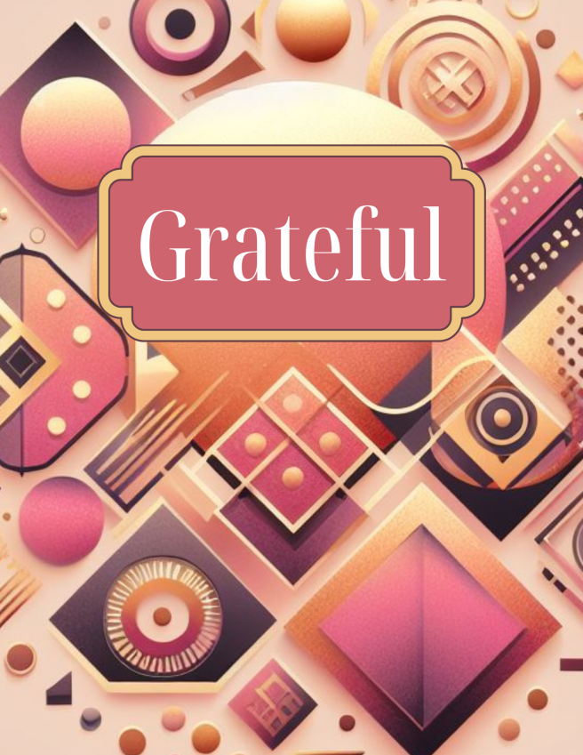 Gratitude Journal Printable PDF - Pink Pastel Geometric Abstract