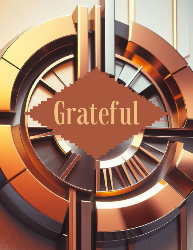 Gratitude Journal Printable PDF - Orange Gold Copper Abstract