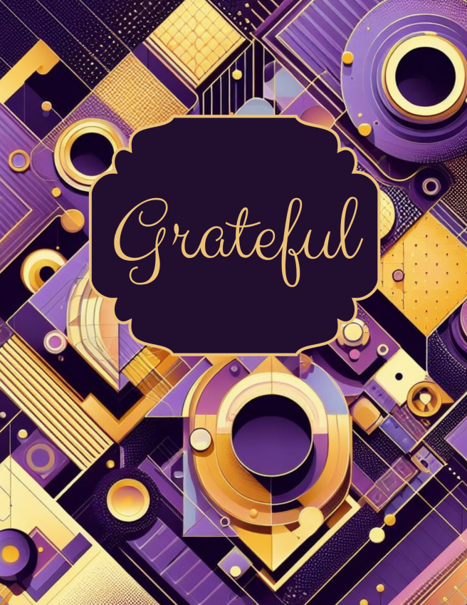 Gratitude Journal Printable PDF - Lavender Gold Purple