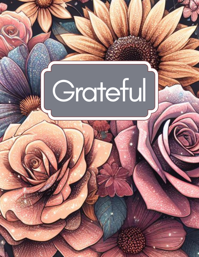 Gratitude Journal Printable PDF - Watercolor Floral Petal Shimmer Pastels