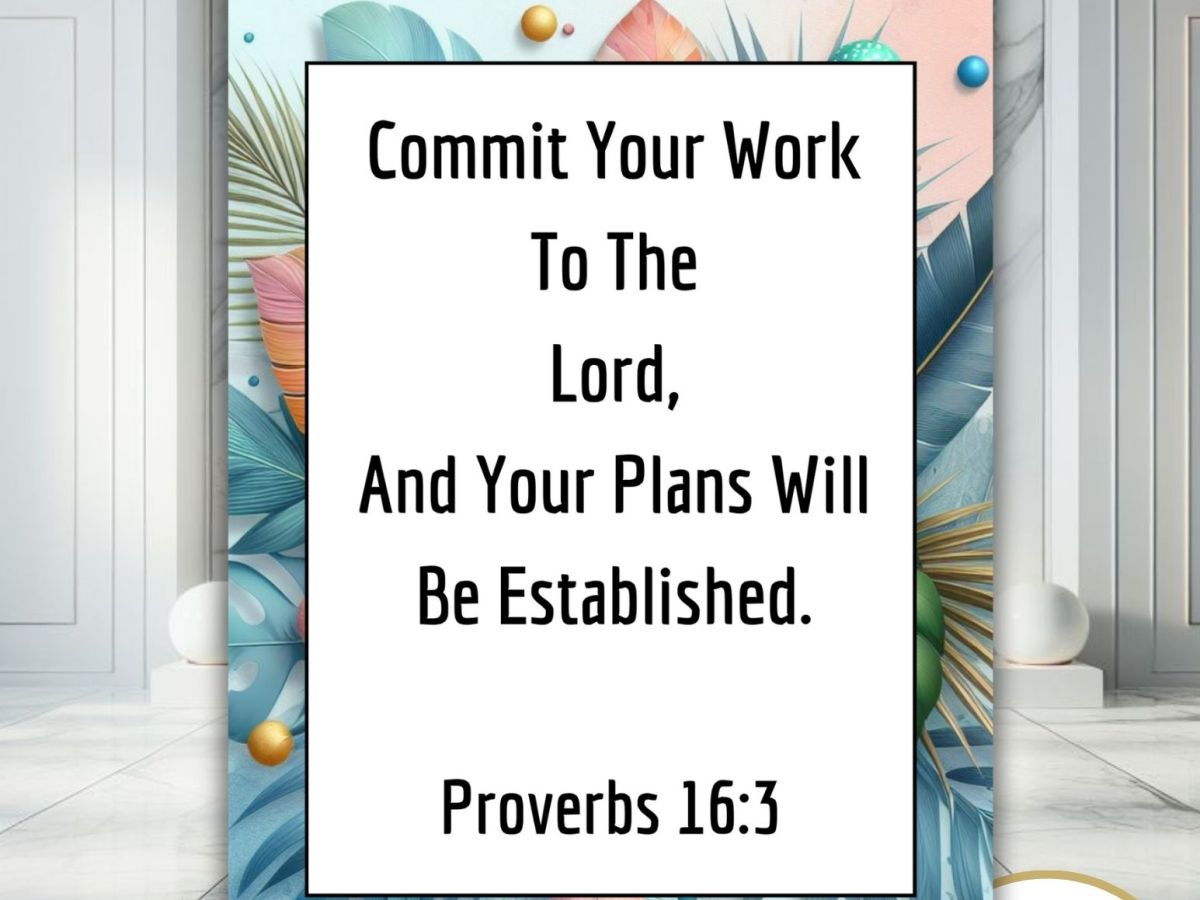 Proverbs 16:3 – Bible Verse Scripture Quote