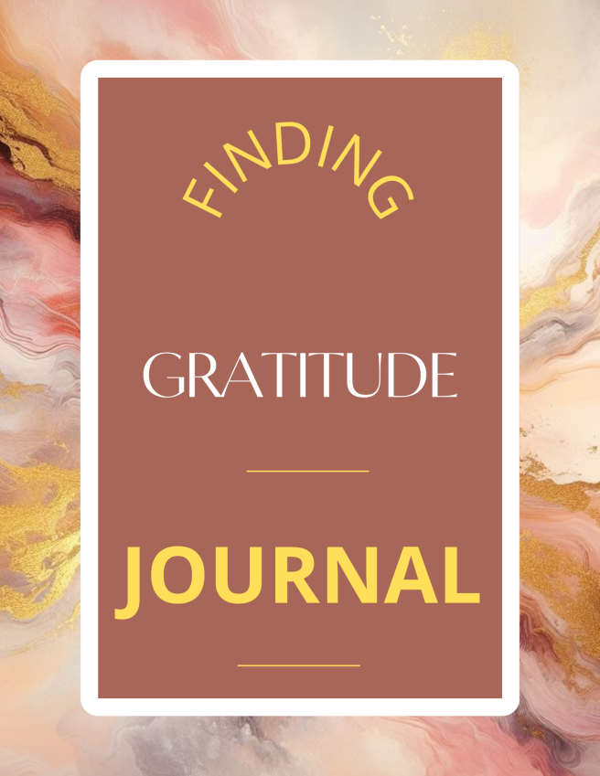 Finding Gratitude Journal - Pink Gold Yellow Maroon 