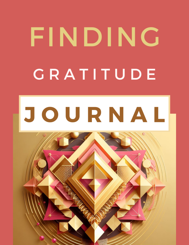Finding Gratitude Journal - Pink Gold Brown White